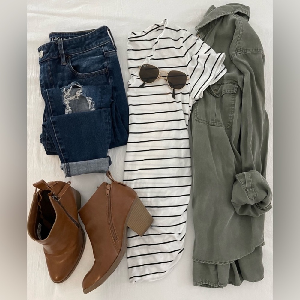 Black & White Striped Top